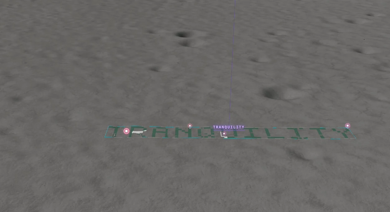 A community activity laid out across the lunar terrain in Craterra